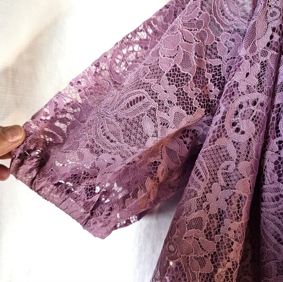 2/$20 Cato XL Lavender Lace Top - Picture 7 of 9